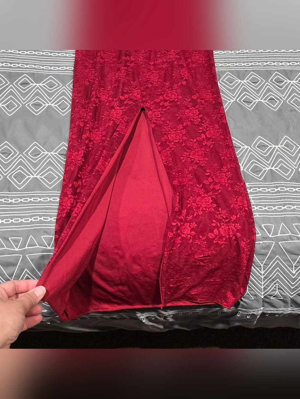Outcast Dylan Maxi Dress In Red Lace Size XXS - Picture 8 of 13